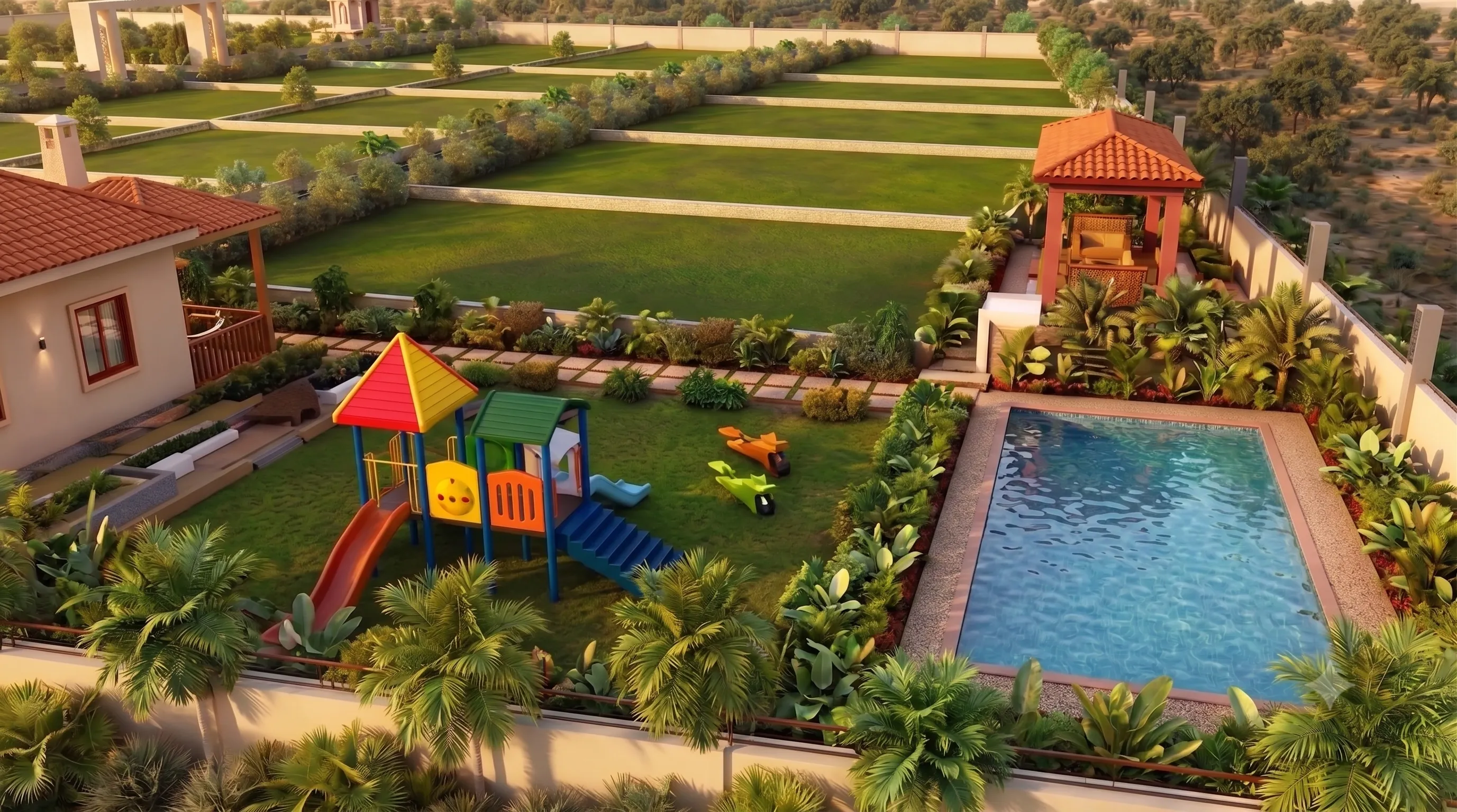 Playground 3D Front View